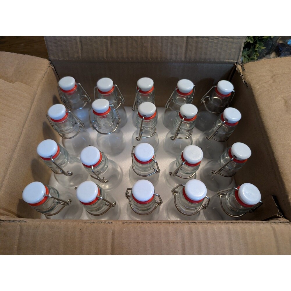 Flip Top Bottles 4 Oz, Set Of 20 With Silicone Funnel, Gift Tags And Gift...
